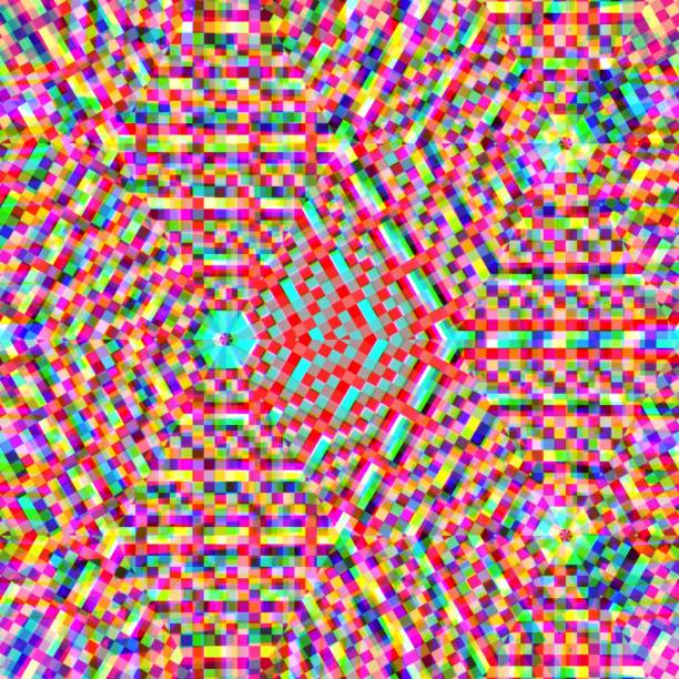 istock Abstract Red, Yellow & Teal Fractal Fantasy 1364071573