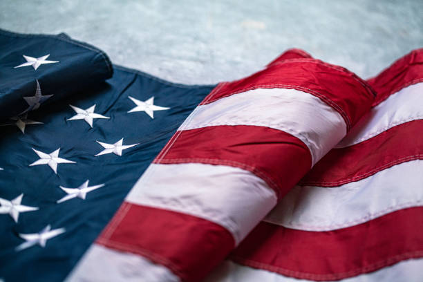 istock Flag of USA close-up 1364072366