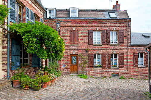 Historic gables in the center of Hanseatic city Zutphen, Netherlands.