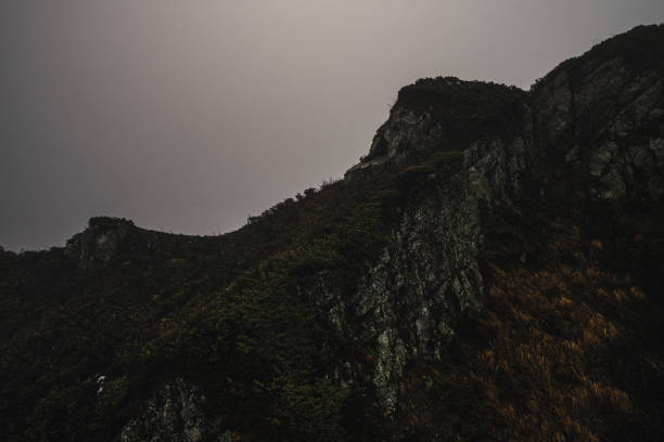 Majestic mountains at bad weather