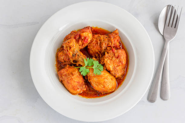 istock Indian Style Spicy Chicken Curry Top Down Photo 1364079591