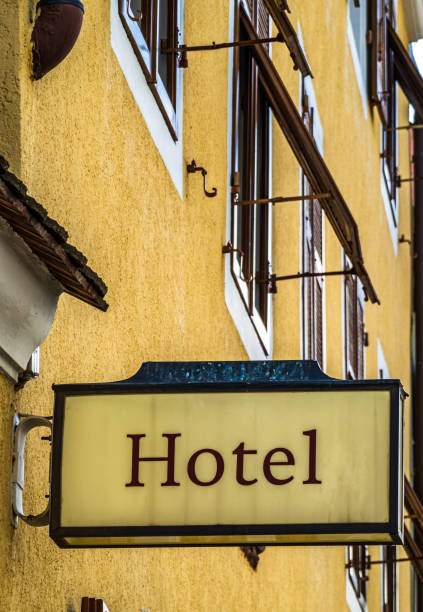 istock antique hotel sign in germany 1364082846