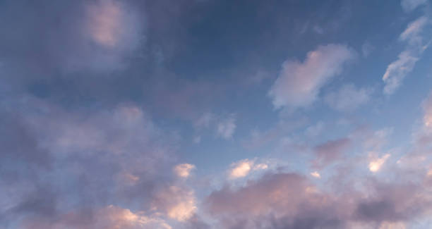 istock Beautiful sunrise sky with orange clouds. Sky background. 1364084585