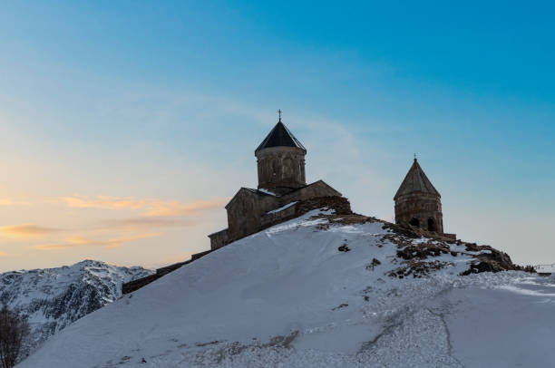 istock High snow covered mountains. Winter mountains landscape. 1364084738