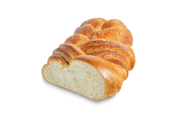 Cinnamon sweet braid bread with sugar sprinkles