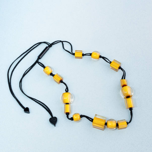istock Fashion necklace with large gem on plain background 1364091145