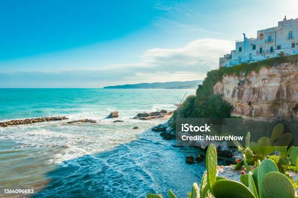 Bari Italy And Its Beautiful Coastline In Winter Stock Photo - Download Image Now - Italy, Sea, Summer