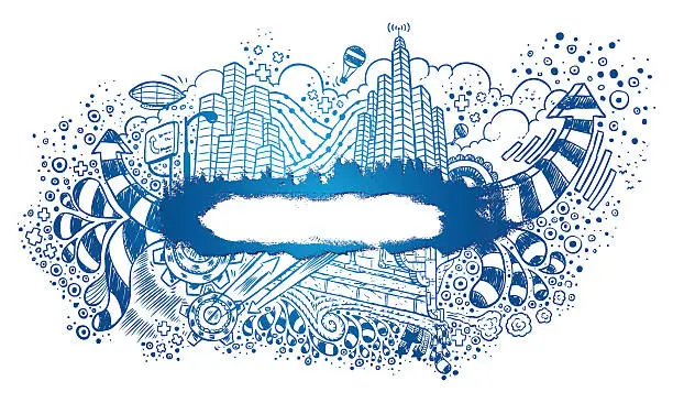 Vector illustration of City-Life Banner