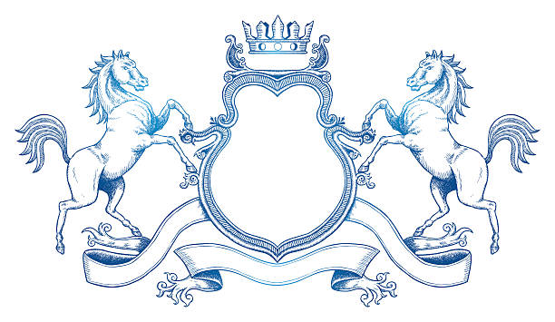 coat of arm design.horse illustration(11616729) and the antique frame(11704076) are lonely also in my portfolio...