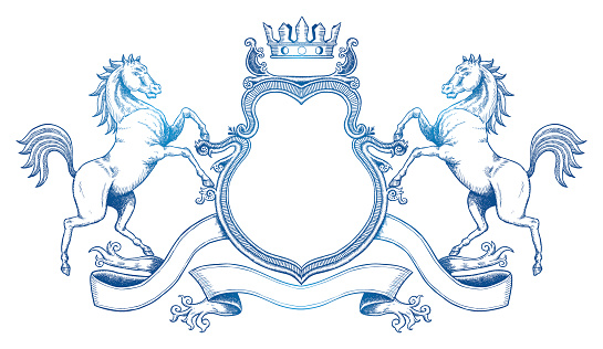coat of arm design.horse illustration(11616729) and the antique frame(11704076) are lonely also in my portfolio...