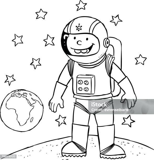 Raum Für Kinder Stock Vektor Art und mehr Bilder von Astronaut - Astronaut, Comic - Kunstwerk, Fröhlich
