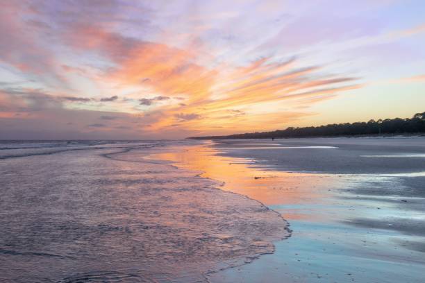 istock Beach Scene at Sunset-Hilton Head, South Carolina 1364104382