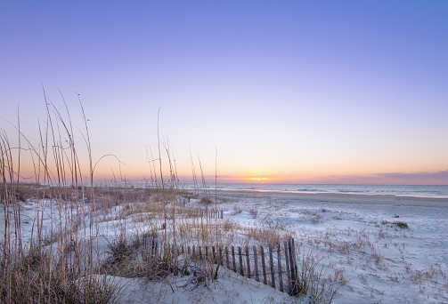 Beach Scene at Sunset-Hilton Head, South Carolina