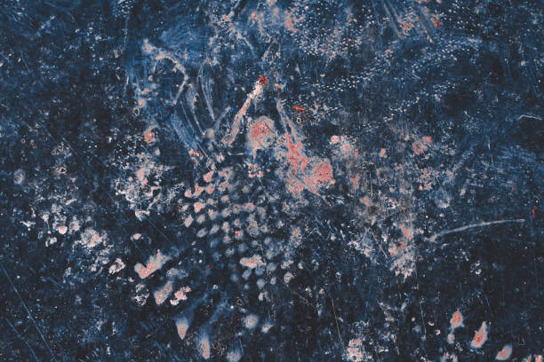 istock Blue dirty grunge background. The old gloomy wall 1364110647