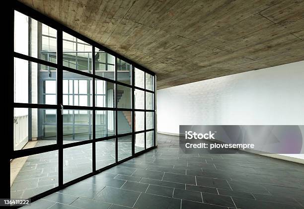 Modern Empty Villa Large Window Stock Photo - Download Image Now - Apartment, Architecture, Balcony