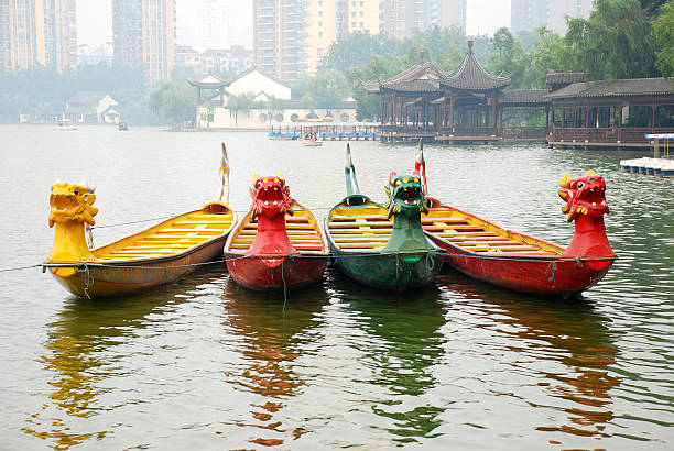 istock color dragon boats 136411342