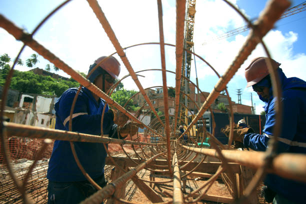 praca w budownictwie cywilnym w bahia - contracting construction built structure concrete zdjęcia i obrazy z banku zdjęć