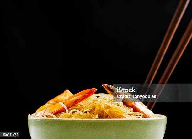Pansit In Bowl Stock Photo - Download Image Now - Celery, Chopsticks, Crockery