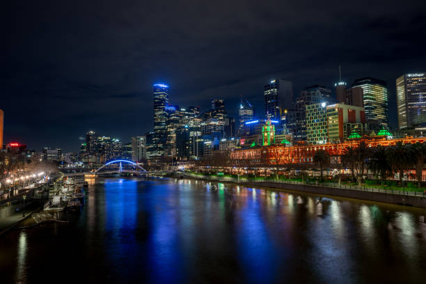 istock Melbourne cityscape after sunset in Victoria state, Australia 1364117728