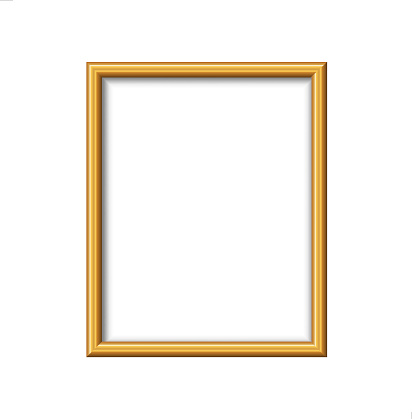 blank metallic golden picture frame design element