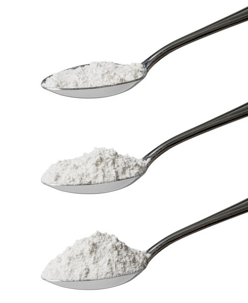 istock Three tablespoons of white flour angled view 1364133924