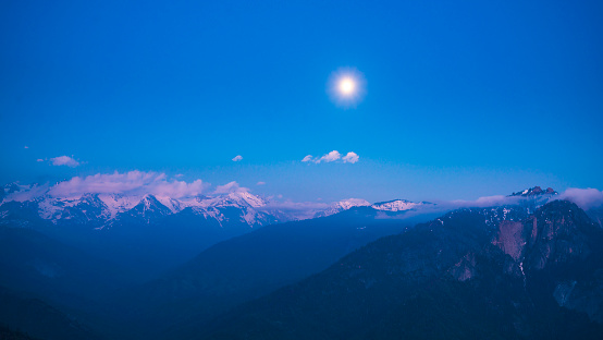 Moro rock in the evening in sequoia national park,california,usa.