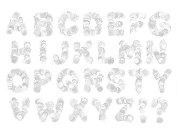istock A furry font set of alphabets and symbols. 1364142690