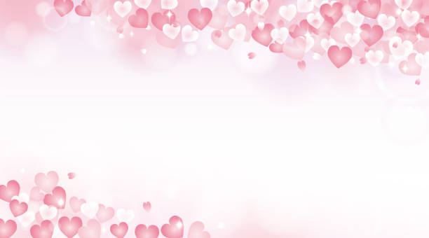 istock Pink heart symbol with sunlight background 1364145536