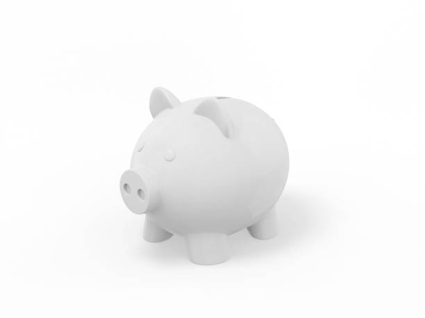 istock White one color piggy bank on a white flat background. Minimalistic design object. 3d rendering icon ui ux interface element. 1364146694
