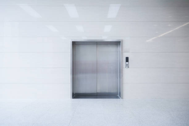 istock Clean and empty, bright interior building doorway entrance 1364147487