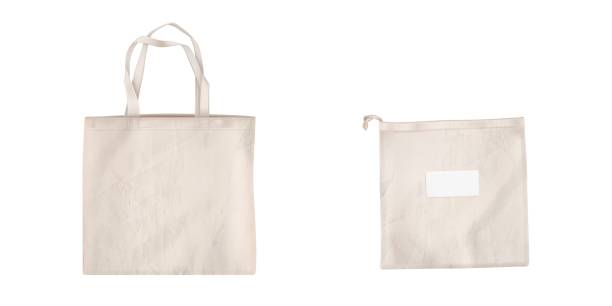 illustrations, cliparts, dessins animés et icônes de sacs écologiques en coton, fourre-tout en tissu avec poignée - tote bag