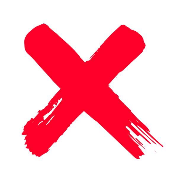 istock Dirty grunge hand drawn with brush strokes cross x vector illustration icon. 1364152758