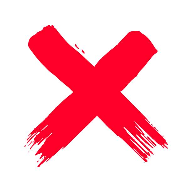 istock Dirty grunge hand drawn with brush strokes cross x vector illustration icon. 1364152798
