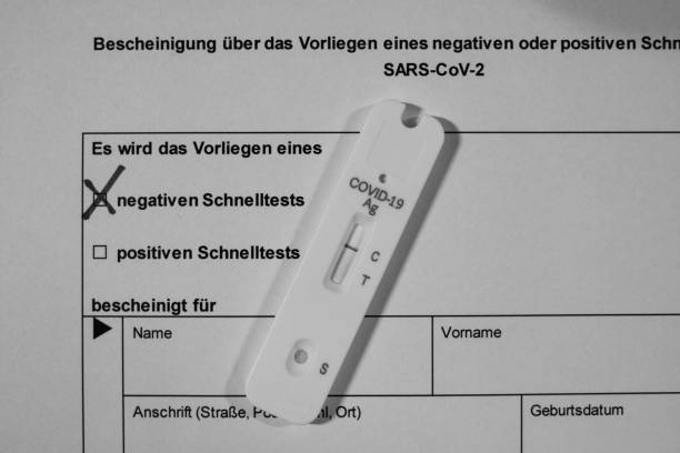 istock negative corona covid-19 rapid test is on a test form 1364155048