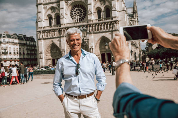 istock Seniors in Paris, having a wonderful vacation 1364169111