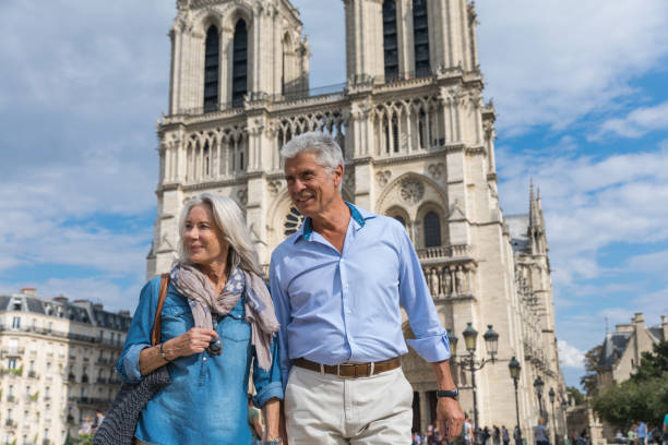 istock Seniors in Paris, having a wonderful vacation 1364169163