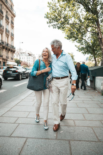 istock Happy seniors in Paris, having a wonderful vacation 1364169505