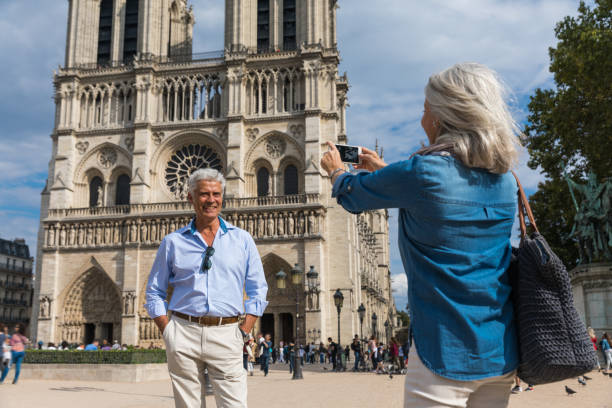 istock Seniors in Paris, having a wonderful vacation 1364169770