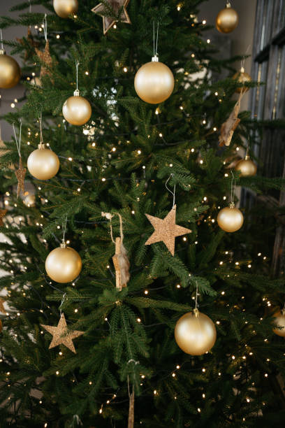 istock Traditional Christmas decorations. Christmas tree. 1364170787
