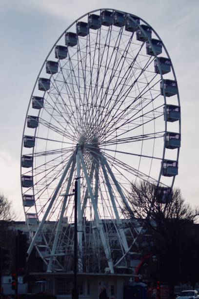 istock Ferris wheel against a winter blue sky 1364171014