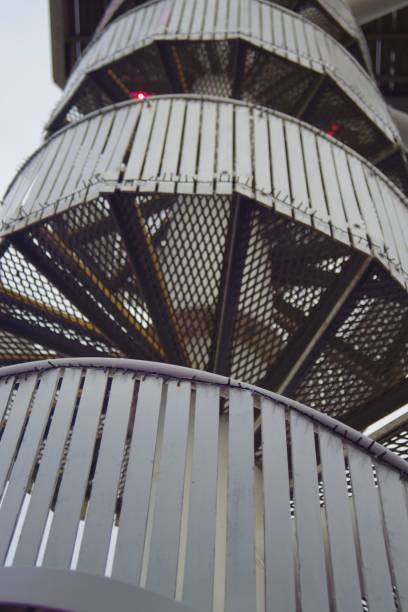 istock Details of a spiralling steel construction tower 1364171055