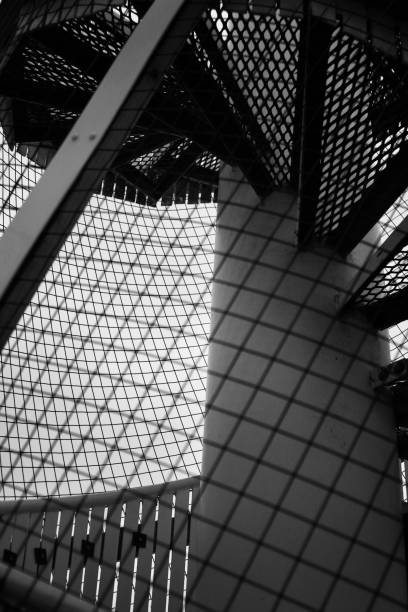 istock Details of a spiralling steel construction tower 1364171107