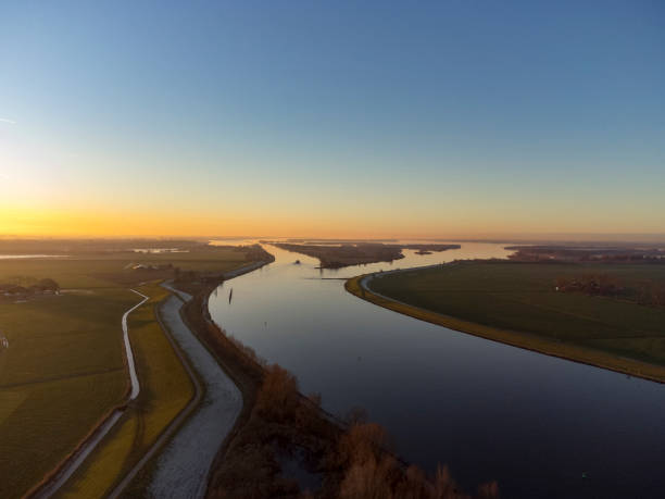 istock IJssel aerial view during a winter sunset  in Overijssel 1364177424