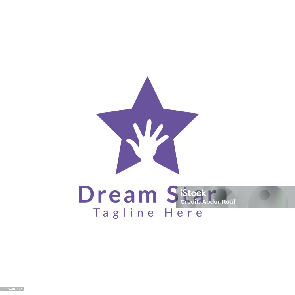 Dream Star Symbol Concept Hand Star Symbol Design Stock Illustration Dream Star Symbol Concept Hand Star Symbol Design Stock Illustration