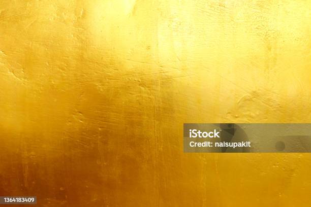 Gold Background Or Texture And Gradients Shadow Stock Photo - Download Image Now - Gold - Metal, Gold Colored, Textured