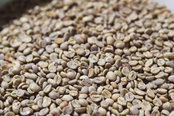 istock Green, unroasted coffee beans close up 1364184449