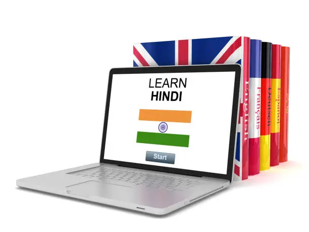 Photo of Learn Hindi language online e-learning computer laptop