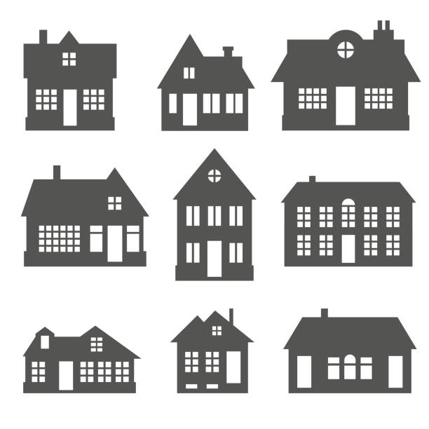 30,800+ Black And White House Illustrations, Royalty-Free Vector ...