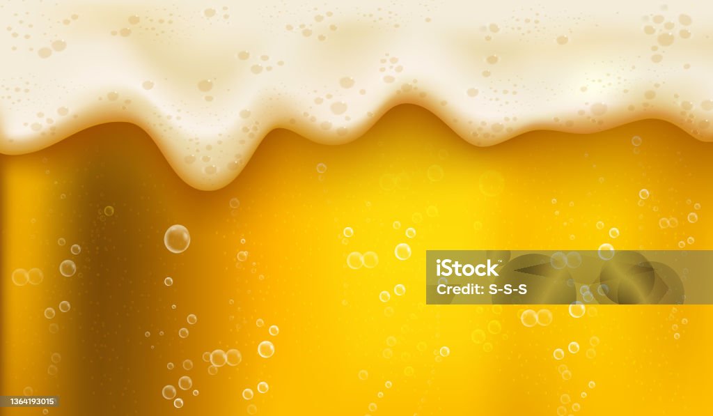 Realistischer gelber Bierschaum. Makro sprudelnde Biere für Oktoberfest oder Brauereien, goldener Flüssigkeitsfluss am Randglas, Trinkfest, Bastelbier, ordentliche Vektorillustration - Lizenzfrei Bier Vektorgrafik Realistischer gelber Bierschaum. Makro sprudelnde Biere für Oktoberfest oder Brauereien, goldener Flüssigkeitsfluss am Randglas, Trinkfest, Bastelbier, ordentliche Vektorillustration - Lizenzfrei Bier Vektorgrafik