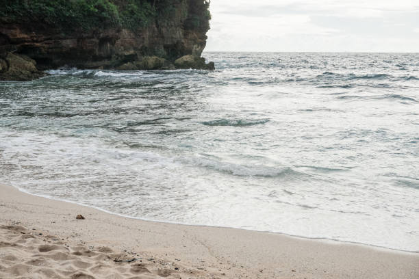 istock The waves on the white sandy beach 1364194648